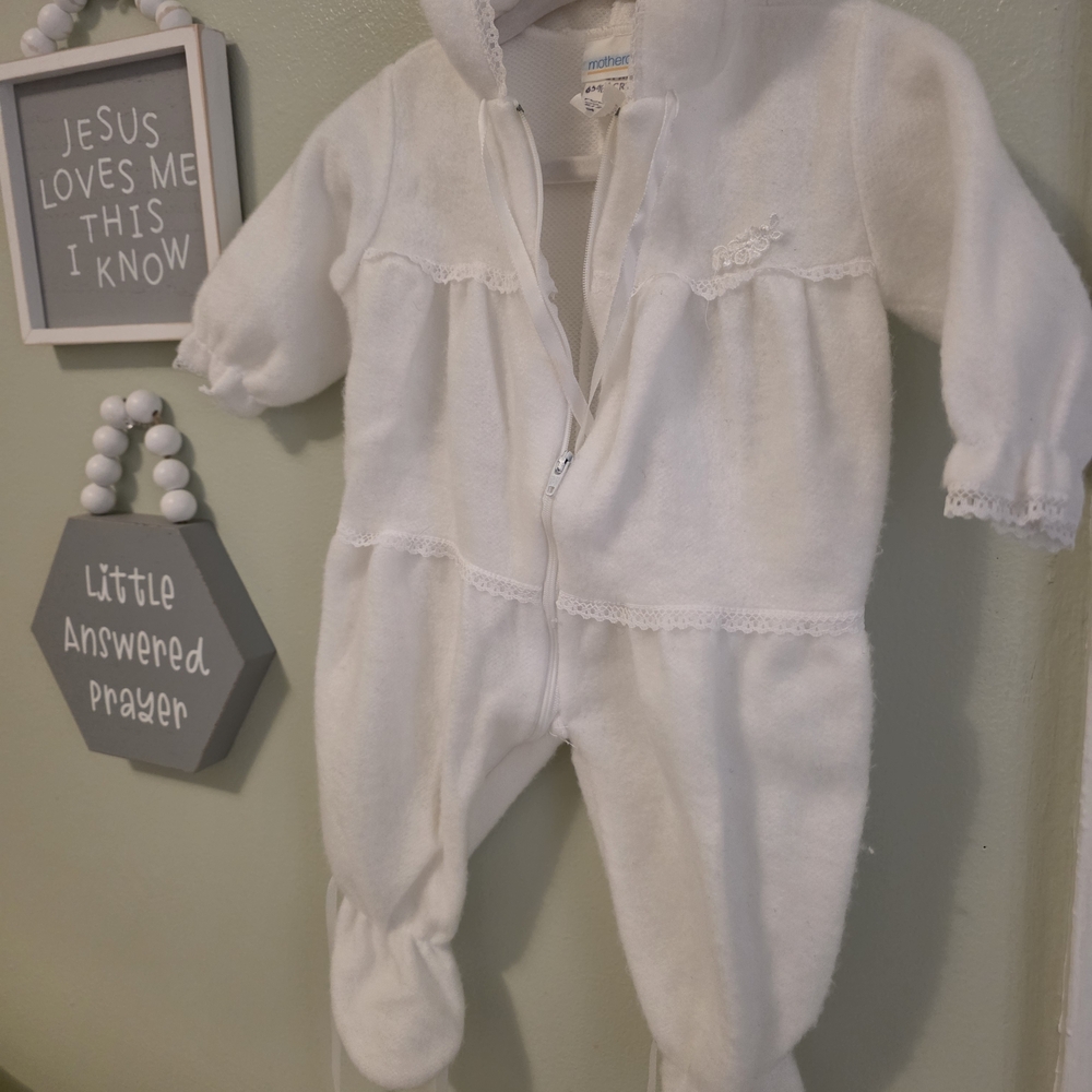 Vintage Baby One Piece With Hood